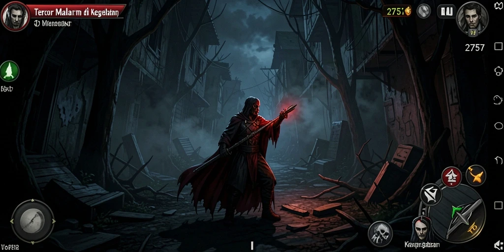 Screenshot menunjukkan suasana menyeramkan dan gameplay intens di 2757.