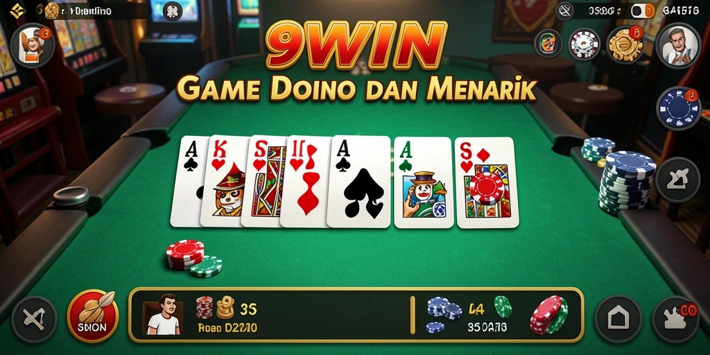 Screenshot gameplay 9WIN menampilkan keseruan permainan Domino.