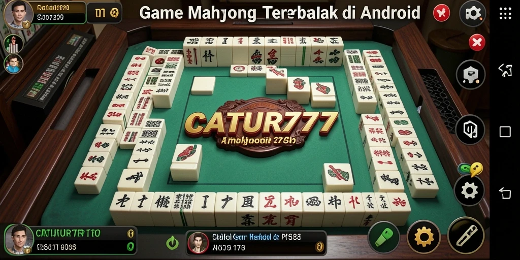 Screenshot gameplay CATUR777 menampilkan aksi seru permainan Mahjong.