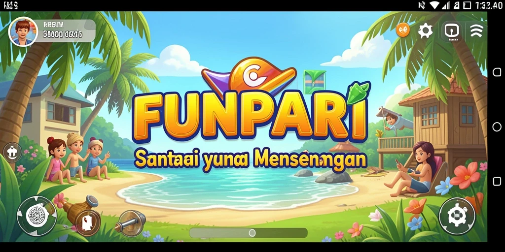 Gameplay seru dalam <strong>FUNPARI</strong> yang penuh warna dan tantangan.