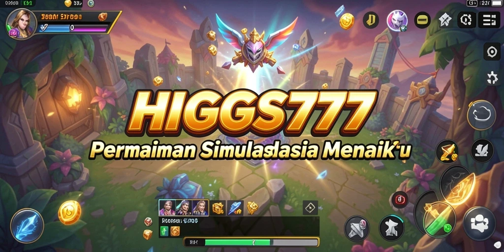 Tampilan gameplay utama HIGGS777 yang menakjubkan dan interaktif.