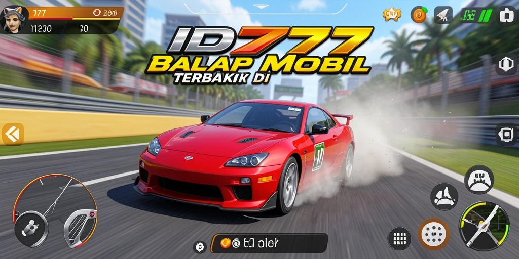 Tampilan gameplay balap mobil yang mendebarkan dan grafis menawan.