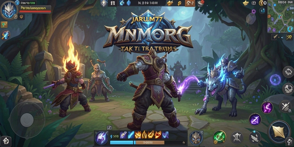 Screenshot JARUM77 menampilkan aksi seru dalam pertempuran MMORPG.