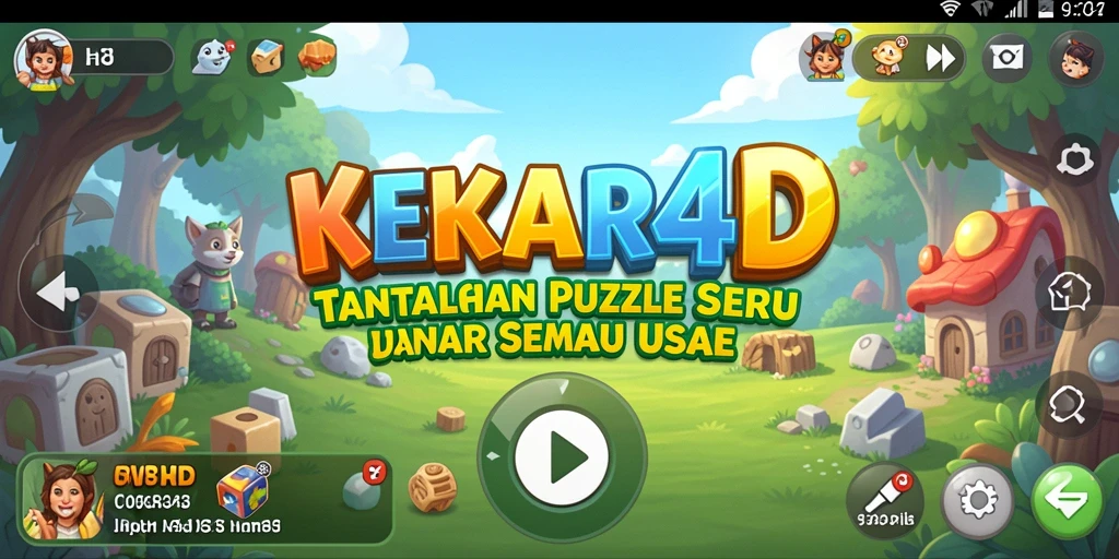 Tampilan gameplay menantang pada KEKAR4D, penuh teka-teki seru.