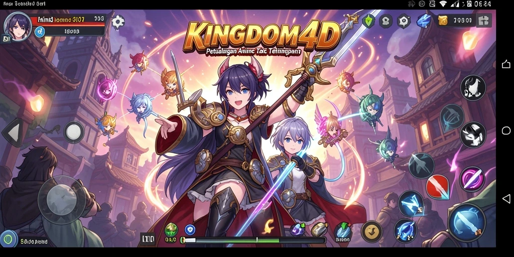 Tampilan gameplay KINGDOM4D yang menakjubkan dengan karakter Anime.
