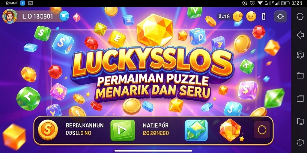 Screenshot utama LUCKYSLOTS dengan tampilan gameplay Puzzle yang menarik.