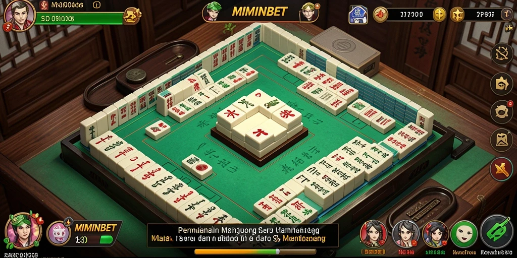 Tampilan gameplay menarik dalam MIMINBET ketika bermain Mahjong.