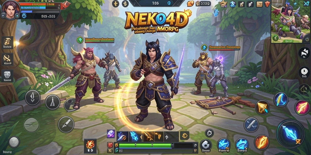 Tampilan gameplay seru dalam dunia NEKO4D MMORPG.