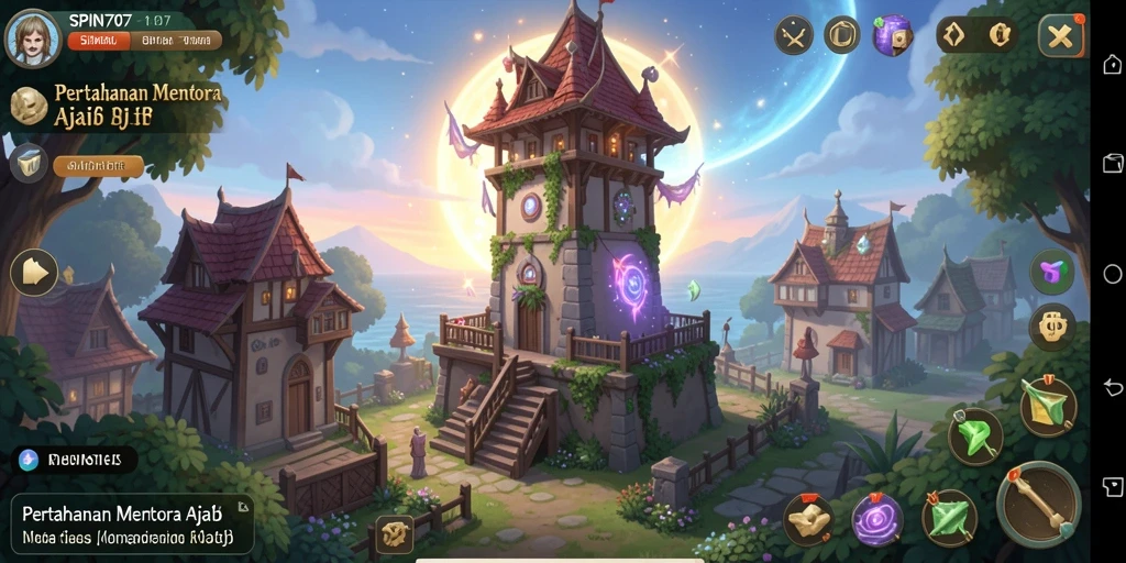 Tangkapan layar menunjukkan aksi mendebarkan dalam gameplay Tower Defense.