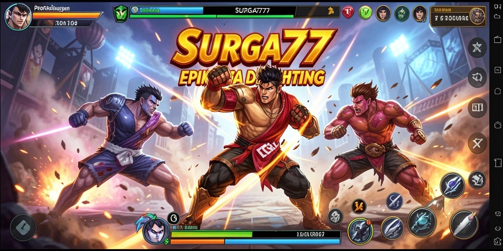 Gameplay SURGA77 yang mendebarkan dalam pertempuran Fighting.